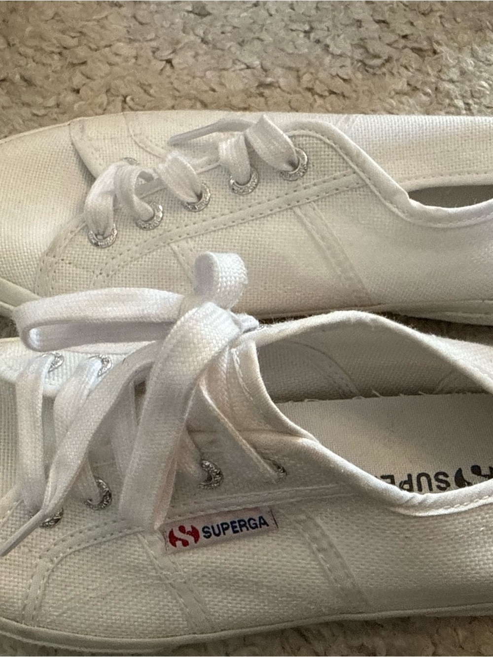 Superga White Low-Top Canvas Sneakers size 38/7.5